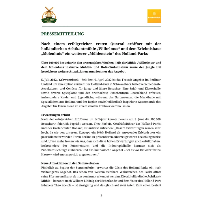 Pressemitteilung 220706 Pressemitteilung 220706